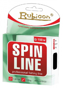 Леска RUBICON Spin Line 150m d=0,42mm (yellow)