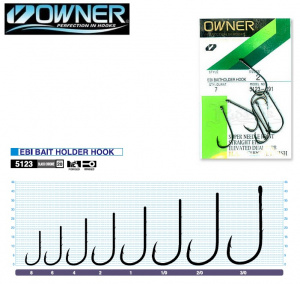 Крючки OWNER 5123 EBI BAITHOLDER HOOK № 1